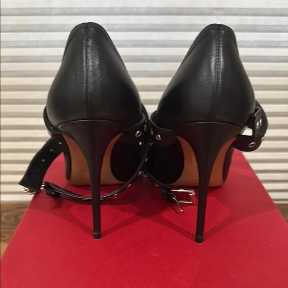 Valentino Garavani Black Strapped Heels